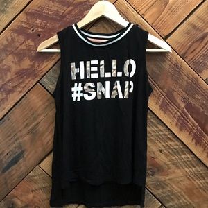 Girls Art Class Black Graphic Tank